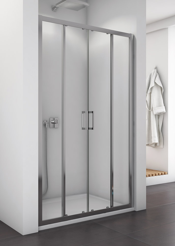 SanSwiss Top-Line TOPS4 Drzwi Prysznicowe NA WYMIAR  (120 - 180cm) Szkło Przezroczyste (TOPS4SM15007)